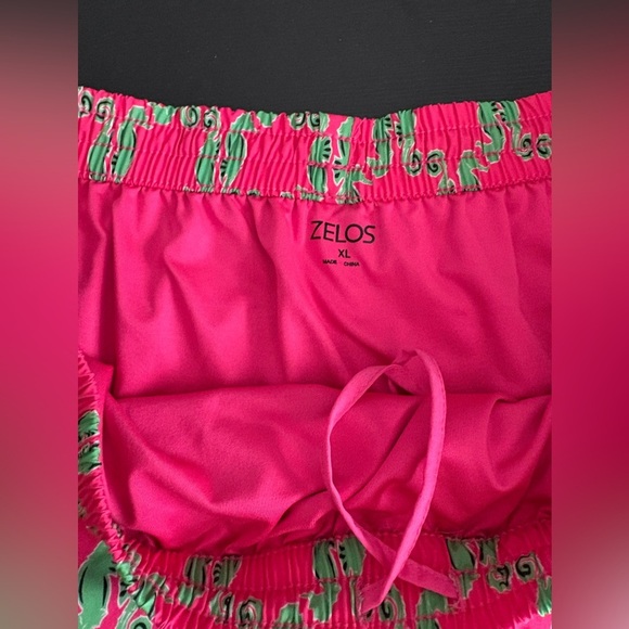 Zelos Bright Pink Shorts with Green Seahorses Women’s Size XL EUC - Picture 3 of 6